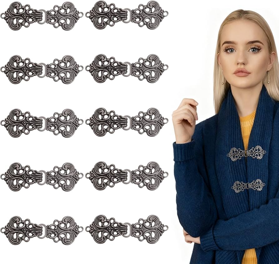 Amazon.com: Healifty 10 Pairs Shawl Clips Sweater Clips, Vintage